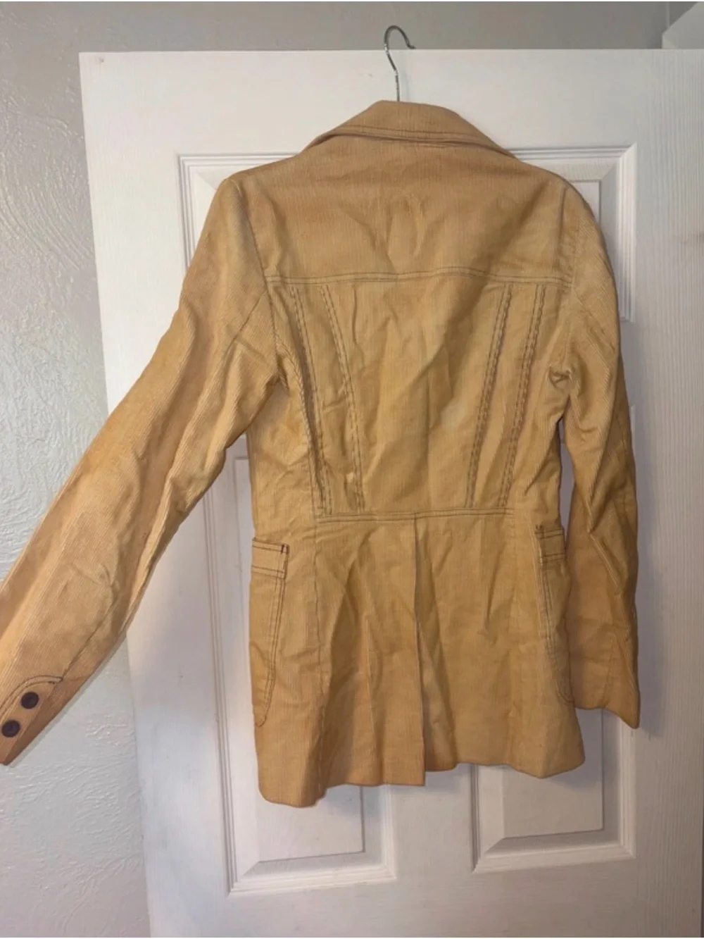Men's vintage Beige Corduroy Blazer Jacket